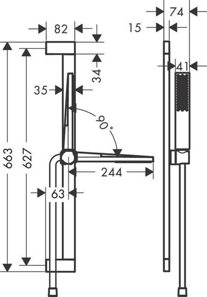 Hansgrohe Pulsify E 100 1jet EcoSmart (24370___)24370000 Robinetterie de salle de bains